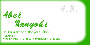 abel manyoki business card